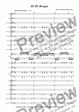 page one of Hi Mr Broque  (Orchestral , Easy Beat )