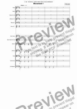 page one of Duo Concerto for Violin, Clarinet and Orchestra - Movement 1