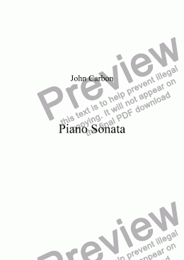 page one of Piano Sonata