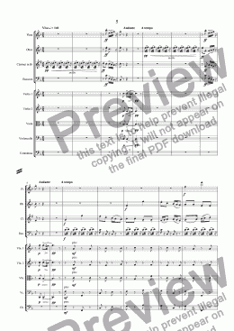 page one of Nonet - Fifth Movement