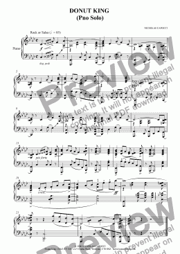 page one of DONUT KING - PIANO