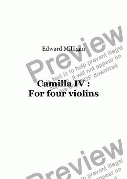 page one of Camilla IV