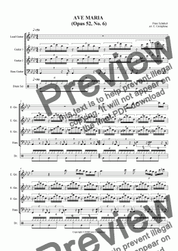 page one of Ave Maria-Schubert(for guitars)