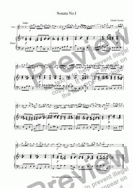 page one of Sonata No.1