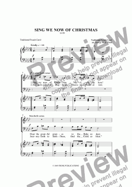 page one of Sing We Now of Christmas (satb)