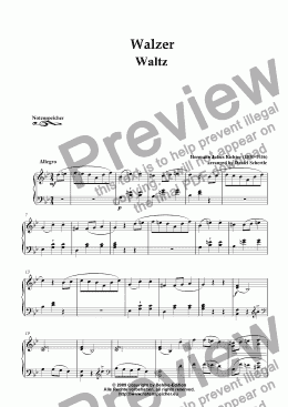 page one of Walzer in Bb major (H. J. Richter)