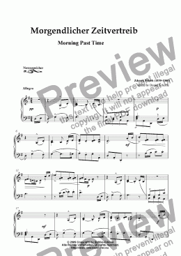 page one of Morgendlicher Zeitvertreib (Morning Past Time) for piano (Z. Fibich)
