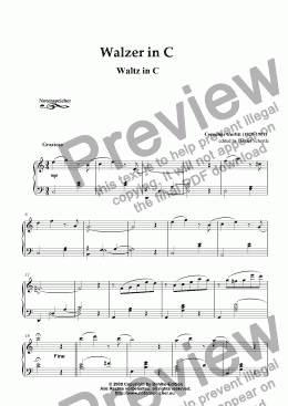page one of Walzer in C major (C. Gurlitt)