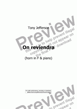 page one of On reviendra