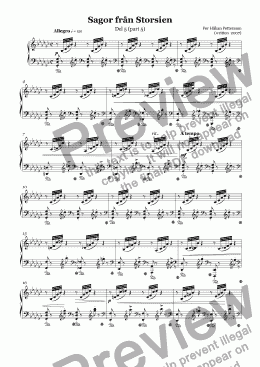 page one of Storsien Tales (part five) Piano