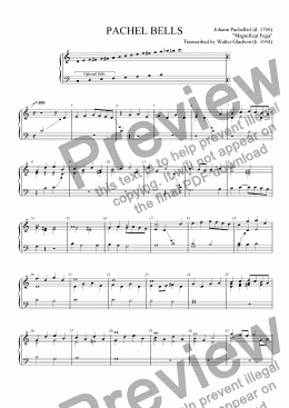 page one of Pachel Bells (Bell Choir) C4 - C7