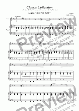 page one of Classic Collection - Violin & Piano