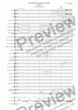 page one of Inno della Banda San Gottardo di Barghe - Processional March (St. Gotthard Hymn) - Concert Band