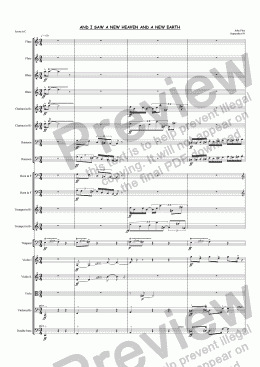 page one of And I saw a new heaven and a new earth (chamber orchestra) [1999]