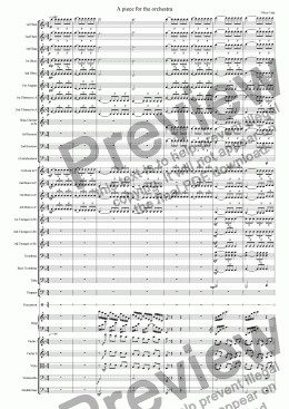 page one of A piece for the Orchestra