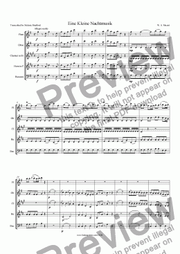 page one of Mozart - Eine Kleine Nachtmusik
