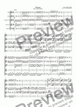 page one of Handel - Water Music Minuet