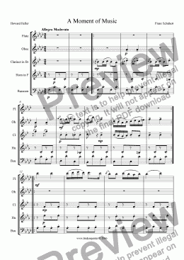 page one of Schubert - A Moment of Music