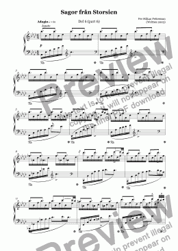 page one of Storsien Tales (part six) Piano