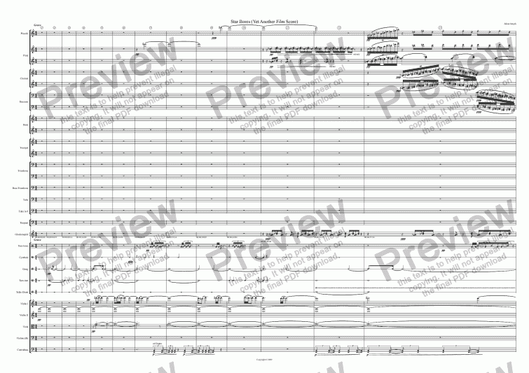 page one of Star Bores - Yet Another Film Score