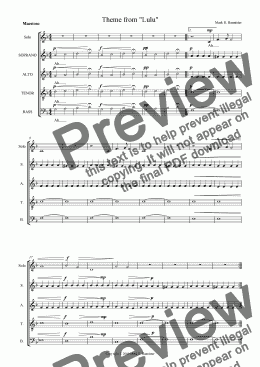 page one of Theme from "Lulu"