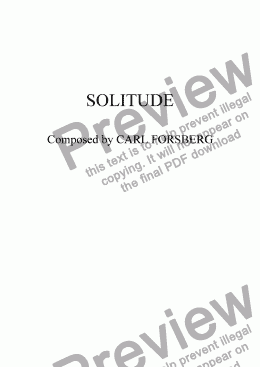 page one of SOLITUDE