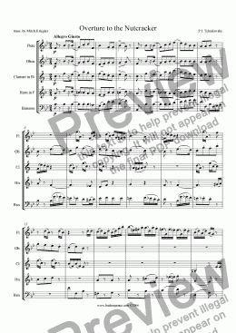 page one of Tchaikovsky - Nutcracker - Overture