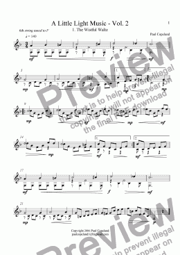 page one of A Little Light Music for Guitar Volume II