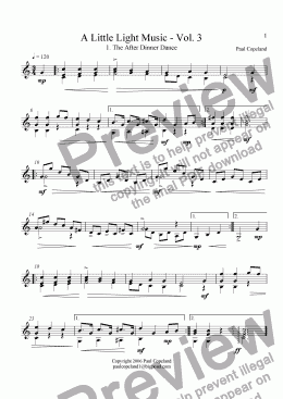 page one of A Little Light Music for Guitar Volume III