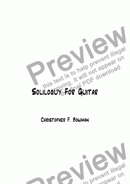 page one of Soliloquy For Guitar