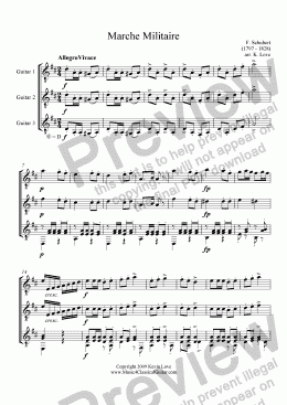 page one of Marche Militaire (Trio)