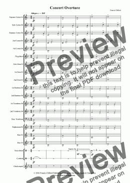 page one of Concert Overture (Brass Band)