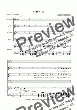 page one of Nirvana (SATB)