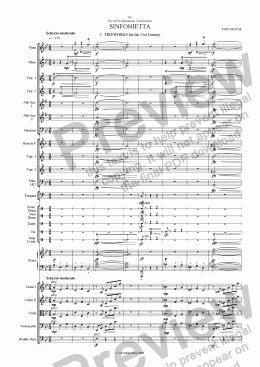 page one of Sinfonietta ’Fireworks’ (3rd Mov.) for School Orchestra