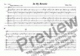 page one of In My Reverie  (Bb Clarinet and String Orchestra)