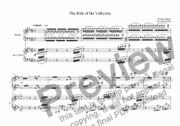 page one of Ride of the Valkyries, from Die Walküre, arr. for Piano Four Hands (Piano Duet), Sheet Music Download, Romantic Great