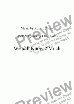 page one of We All Know Too Much (WAKTM)
