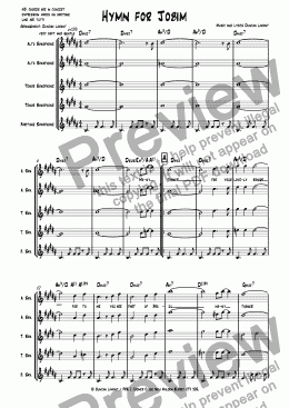 page one of Hymn For Jobim (Quintet)