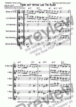 page one of There Ain’t Nothin’ Like The Blues (Quintet or 6)