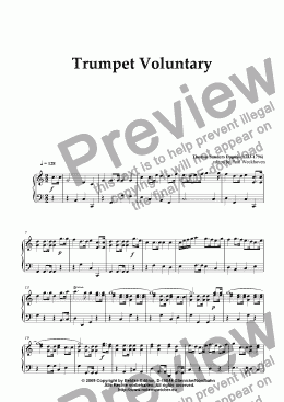 page one of Trumpet Voluntary (for small organ by Th. S. Dupuis)