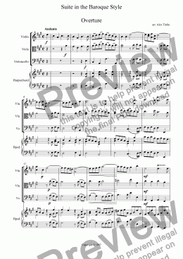 page one of Suite in the Baroque Style