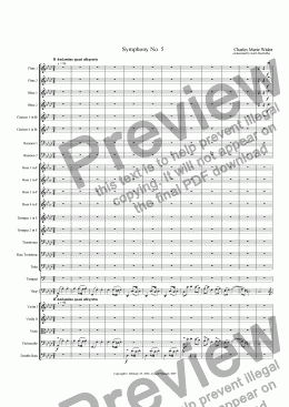 page one of Widor: Symphony No. 5 III Andante quasi Allegretto
