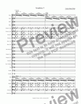 page one of Widor: Symphony No. 5 V Toccata