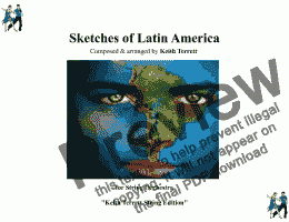 page one of Sketches of Latin America for String Orchestra (Keith Terrett String Edition)