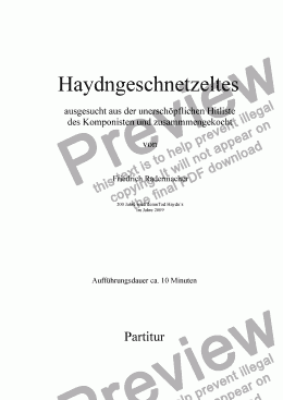 page one of Haydngeschnetzeltes