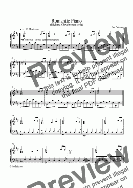 page one of Romantic Piano