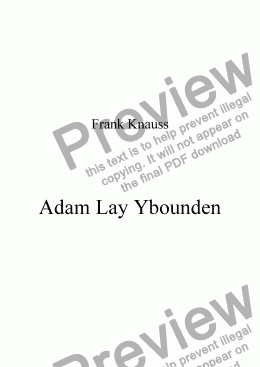 page one of Adam Lay Ybounden