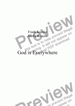 page one of GOD IS EVERYWHERE