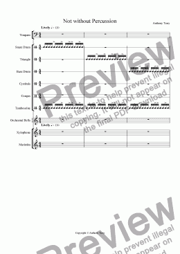 page one of Not without Percussion