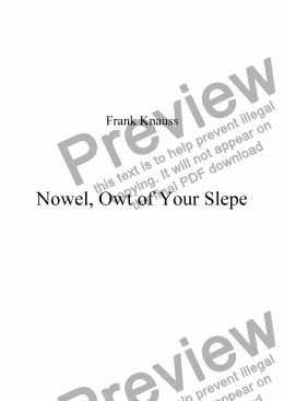 page one of Nowel, Owt of Your Slepe (SATB, organ)